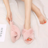 Non-slip Cotton Furry Slippers