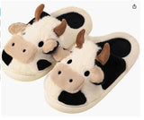 Female Cow Cotton Slippers