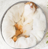 Warm Round Fluffy Ped Bed