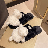 Cotton Puppy Doll Fluffy Slippers