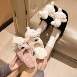 Cotton Puppy Doll Fluffy Slippers