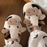 Female Cow Cotton Slippers