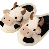 Female Cow Cotton Slippers