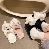 Cotton Puppy Doll Fluffy Slippers