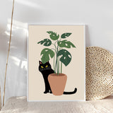 Cute Cat Wall Art Canvas Painting