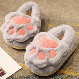 Cute Cat Claw Cotton Slippers