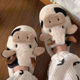 Female Cow Cotton Slippers