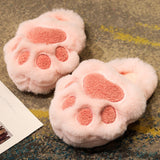 Cute Cat Claw Cotton Slippers